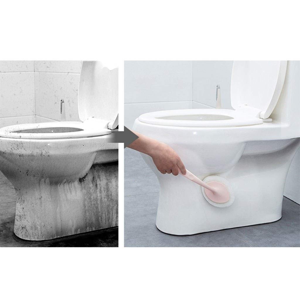 Diseño Clásico Escobilla de baño, WC Cepillo for la Limpieza de baño, Hermoso y Duradero Mango Largo Cepillo de Limpieza (Blanco/Gris/Rosa) Escobillas de Baño (Color : White)
