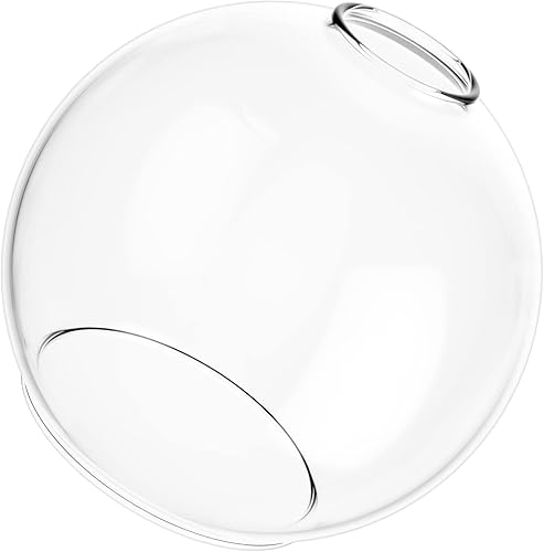 Tipace Reemplazo de accesorio de iluminación de 1.65 pulgadas, 5.51 pulgadas de diámetro, pantalla de vidrio transparente redondo de 4.92 pulgadas