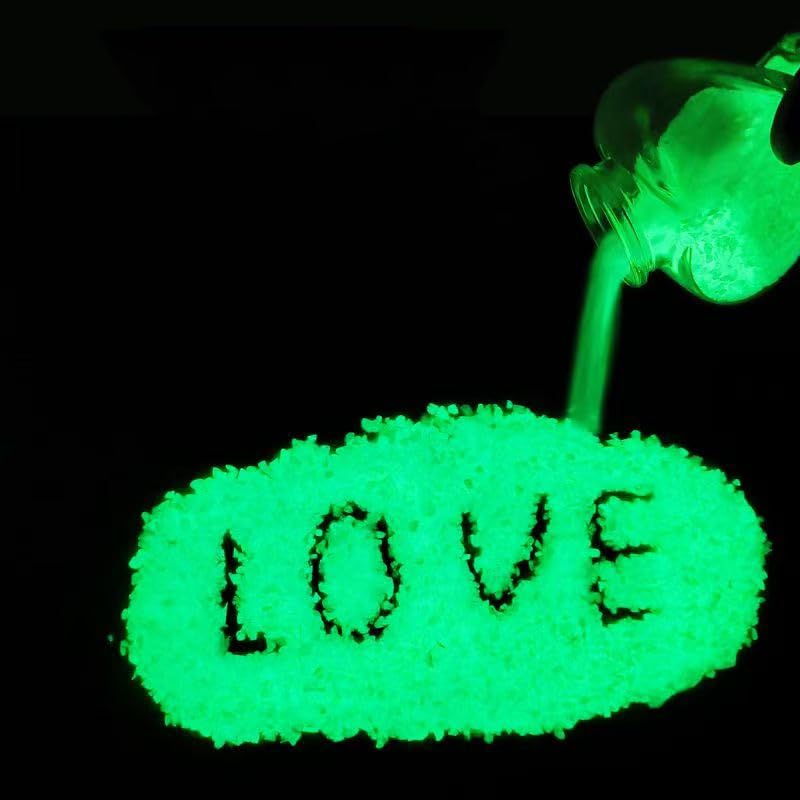 4000 Pietre Luminose Da Giardino Fluorescenti Per Vasi Decorazioni Balcone, Aquascape e Esterno, Sassolini Decorativi Luminosi per Percorsi e Aiuole (verde)