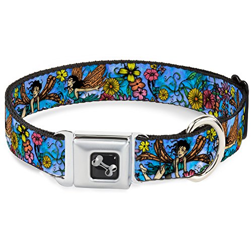 Collier de chien Buckle Down anti-ouverture accidentelle taille Medium motif Fée