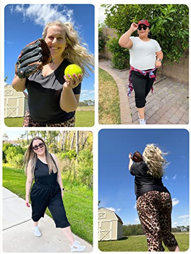 FOREYOND Plus Size Capri Pants for Women Loose Fit Yoga Pants with Pockets Workout Activewear Sweatpants3