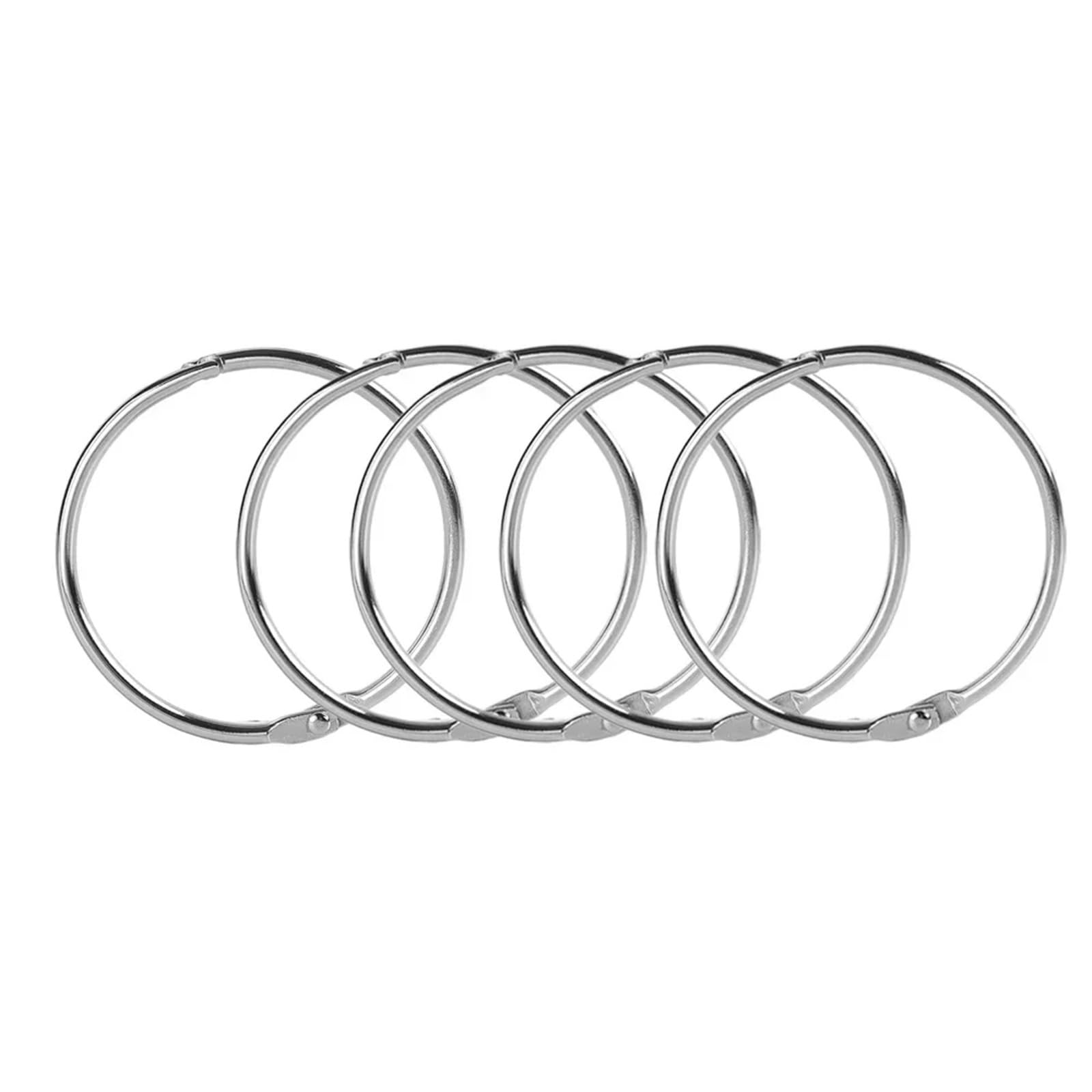 Meccanismo per raccoglitori ad anelli, Anelli for raccoglitori a fogli sciolti in metallo 100 pezzi 38 mm 50 mm