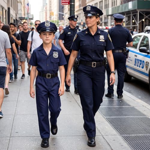 Disfraz Infantil de Policía para Niñas miniatura 2