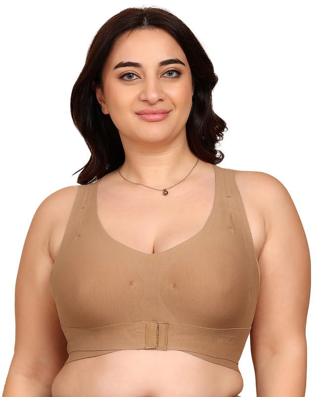 Image of Tweens Cotton Bonded Seamless Lightly Padded Invisi-Gym Bra | Full Coverage | Elastic-Free Comfort | Wire-Free | Elastic-Free | B-C-D Cup Sizes (Pack of 1)