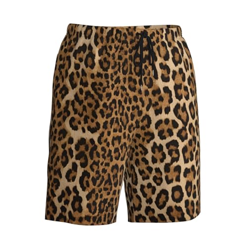 Leopard Print Print Men's Beach Pants Lightweight Quick-Dry Swim Pants with Mesh Lining for Men 6