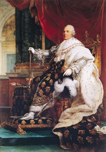 Tableau Louis XVIII affiche d'art vintage Gérard poster mural chambre 60x90cm