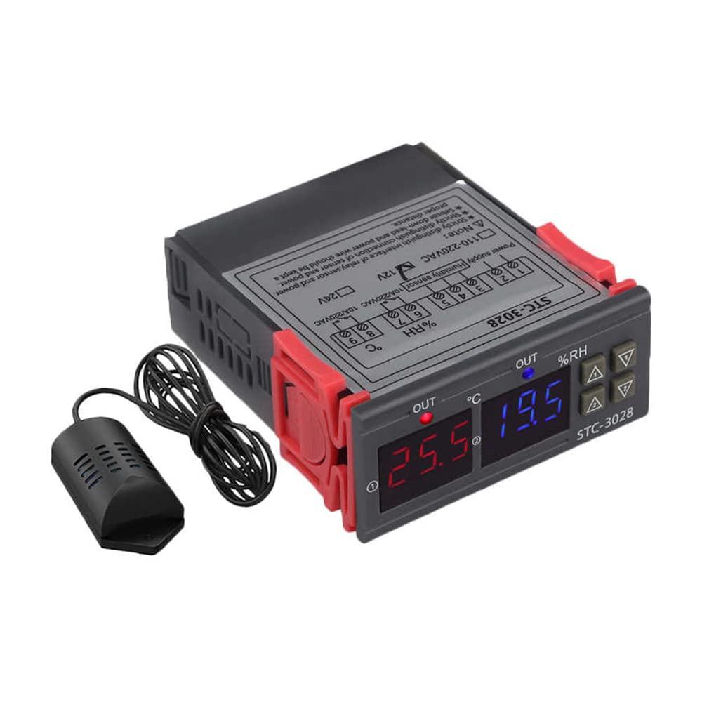 SANEC STC-3028 dijital sıcaklık nem ölçer 110-220V 10A termostat