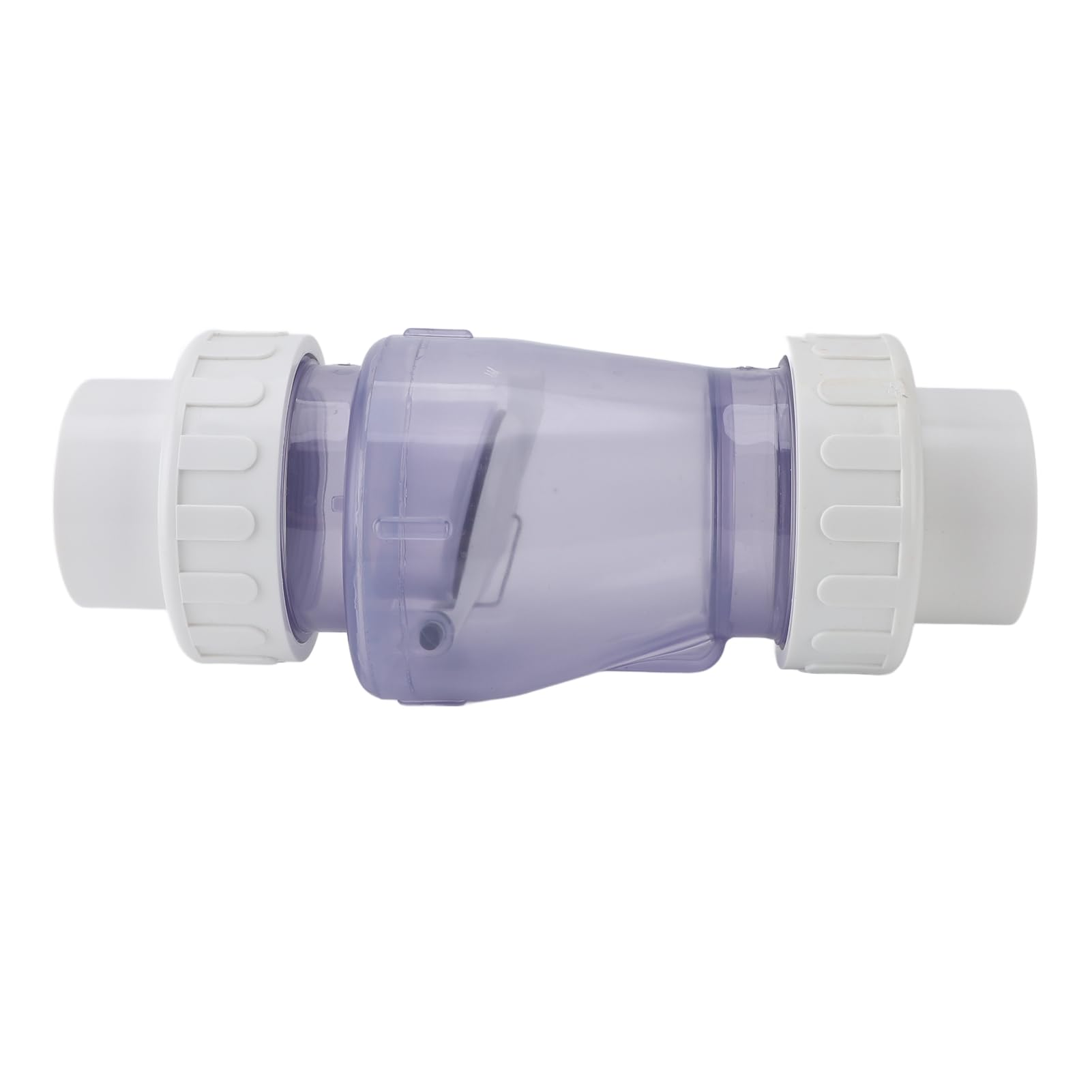 Valvola di ritegno trasparente da 5 cm, resistente e di lunga durata, previene il riflusso per piscine e spa in plastica PVC