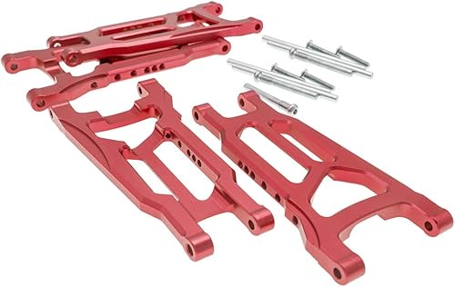 Miniatura 8 de CODA RACING Paquete de 4 brazos de suspensión delanteros y traseros de aleación para Traxxas 110 4X4 Slash, Stampede, Rustler 4WD VXL-Sustituye a la