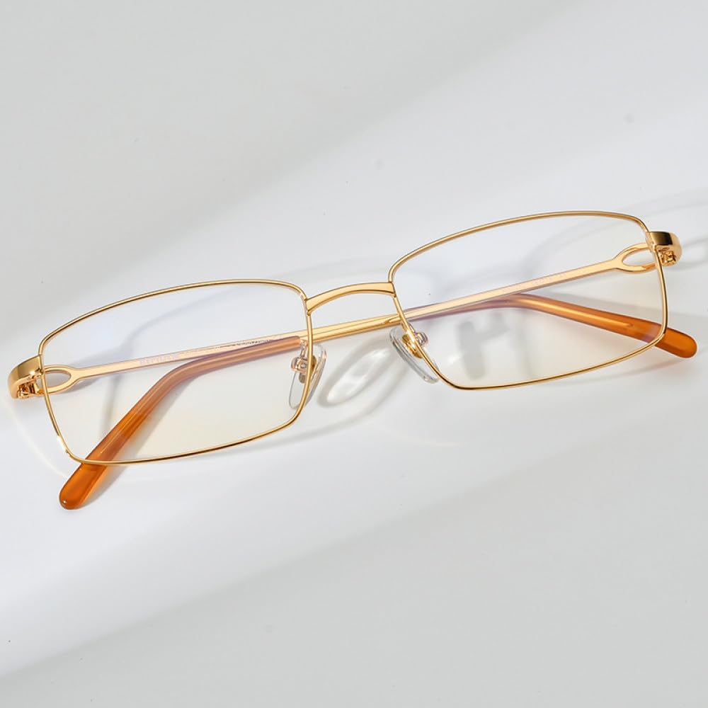 MUTYNE Montura de gafas de aleación para hombre, anteojos cuadrados Retro Vintage, gafas