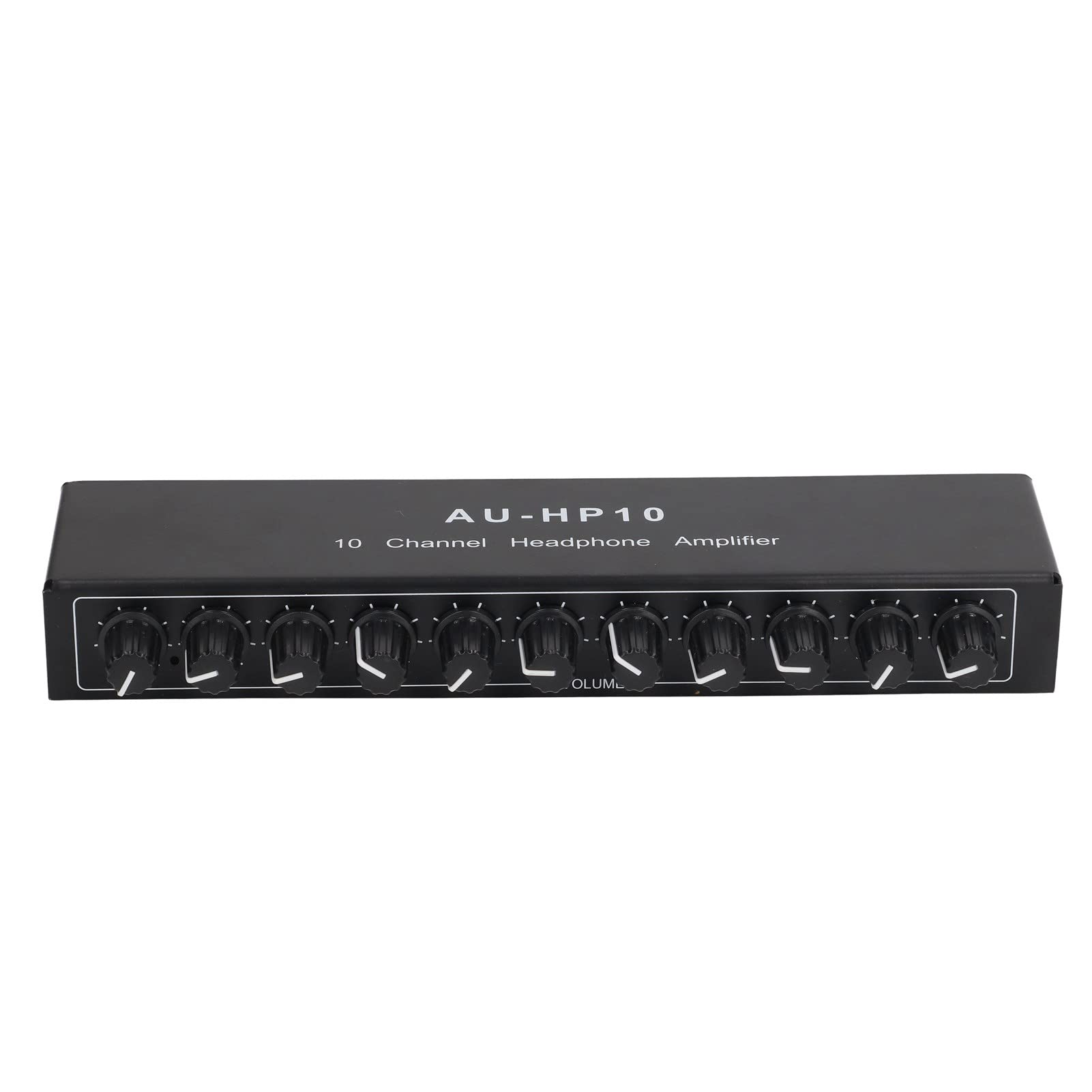 10 Kanałowy Wzmacniacz Dźwięku Wzmacniacz Słuchawkowy, 1 Wejście 10 Wyjściowy Wzmacniacz Stereo Audio Splitter Niezależne Sterowanie DC 12 V, do Studiów Nagrań, Scen, Produktów Teatralnych