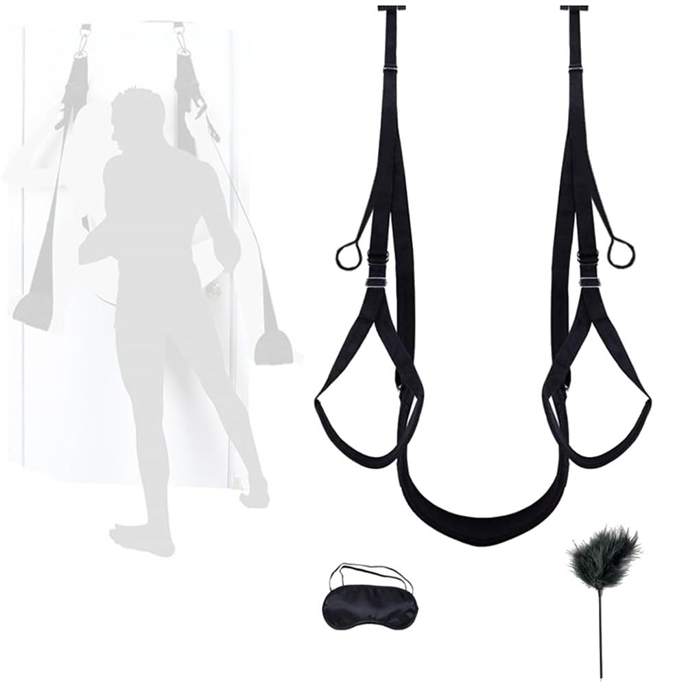 Harnais de yoga en nylon suspendu à la porte avec accessoires