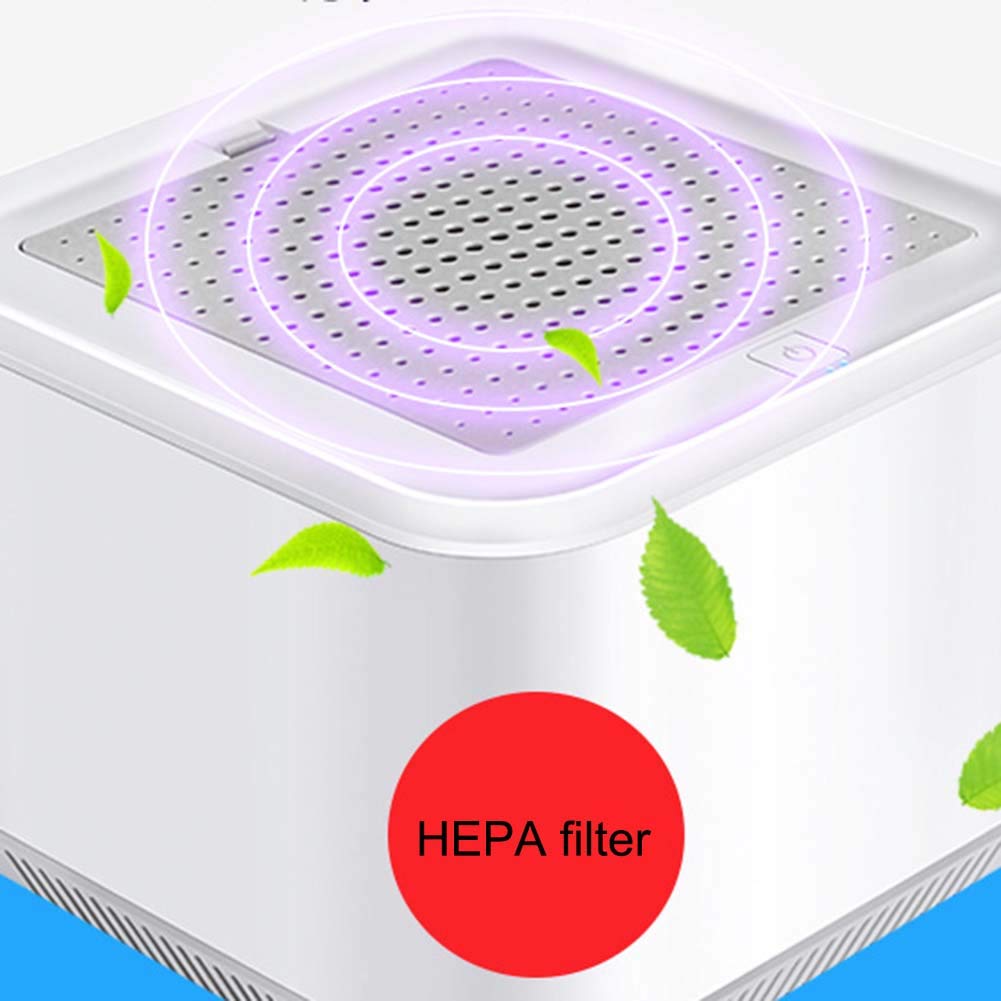 Lámpara de esterilización UV, filtro purificador de aire UVC de 6 capas, luz de esterilización ultravioleta de ozono para el hogar, cocina, gabinete de baño