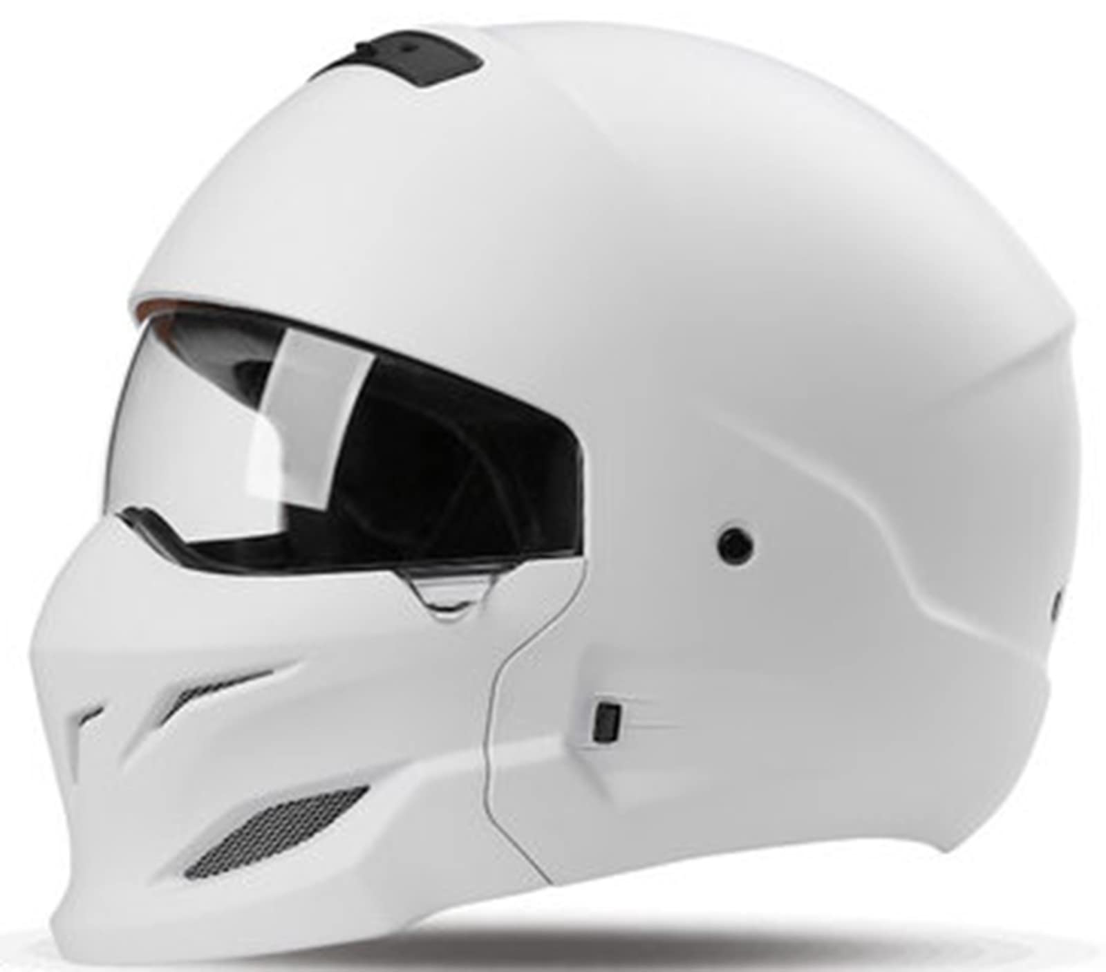 Casco Integrale Moto Retrò Scorpione Mezzo Casco Rimovibile Chin Crash Casco, Può Essere Casco Integrale Mezzo Casco, Casco Moto Certificato DOT/ECE Personalità Di Guida C,M:54-56cm