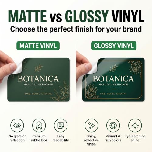 Image of Personalized Logo Stickers for Business Customized Sticker Vinyl Labels customised for Customized Logo Stickers for Small Business | Peel & Stick Labels (Rectangular)