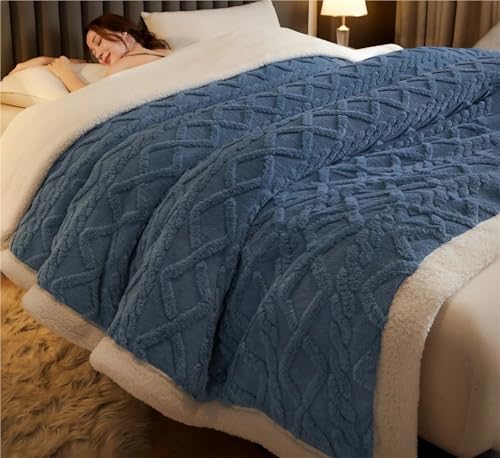 ZJIQOH Kuscheldecken Gewichtsdecke Doppelgesicht...