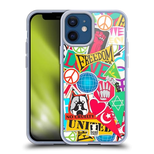 Autocollant Heureux Coque en Gel pour iPhone 12 Mini Head Case Designs