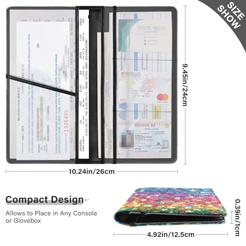 Organizador de documentos de cuero miniatura 3