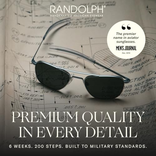 Randolph USA | Concorde Classic Aviator Sunglasses for Men or Women 100% UV3