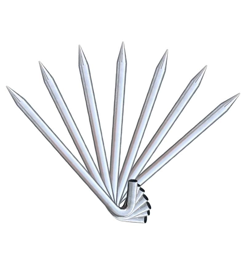 Moose Supply Steel Tent Stakes Heavy Duty Ground Stake, Metal Stakes to Anchor Commercial Inflatables, Outdoor Camping Canopy, Fence, Garden Tent Accessories, 1