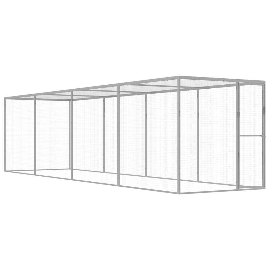 Gabbia per gatti, 6 x 1,5 x 1,5 m, in acciaio zincato
