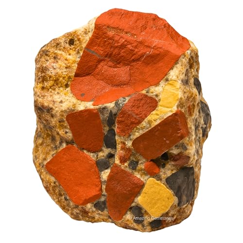 Image of Amazing Gemstone 2 Pieces Spotted Jasper Raw Crystals and Healing Stones, Natural Rocks for Tumbling and DIY Raw Stones and Crystals