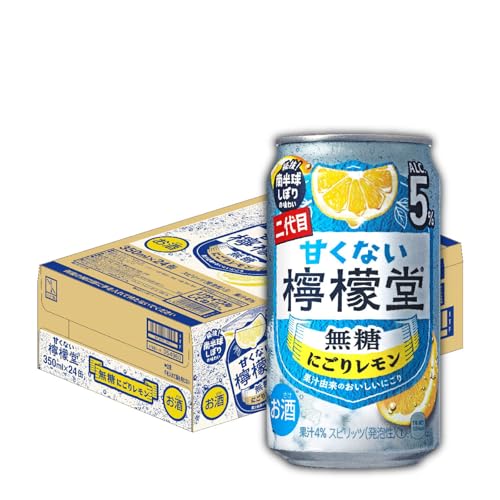 甘くない檸檬堂 無糖にごりレモン 5% 350ml×24本