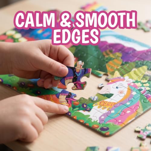 Image of The Curious Bees - Seek & Spot Puzzle & Game - Unicorn Jigsaw Puzzle | 60 Pieces + 10 Seek Cards | Gifts for Boys and Girls Ages 4-8 | BIS Approved | Made in India