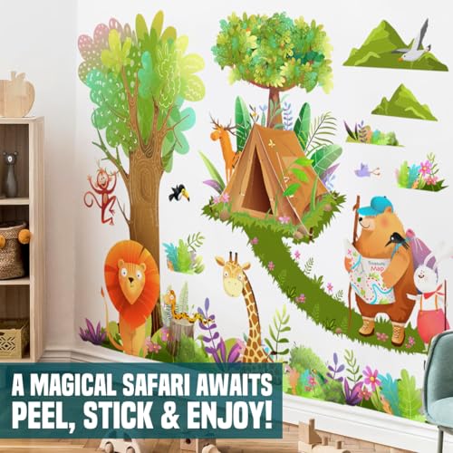 Vinilos Decorativos Safari Animales Selva 70x24 in miniatura 5