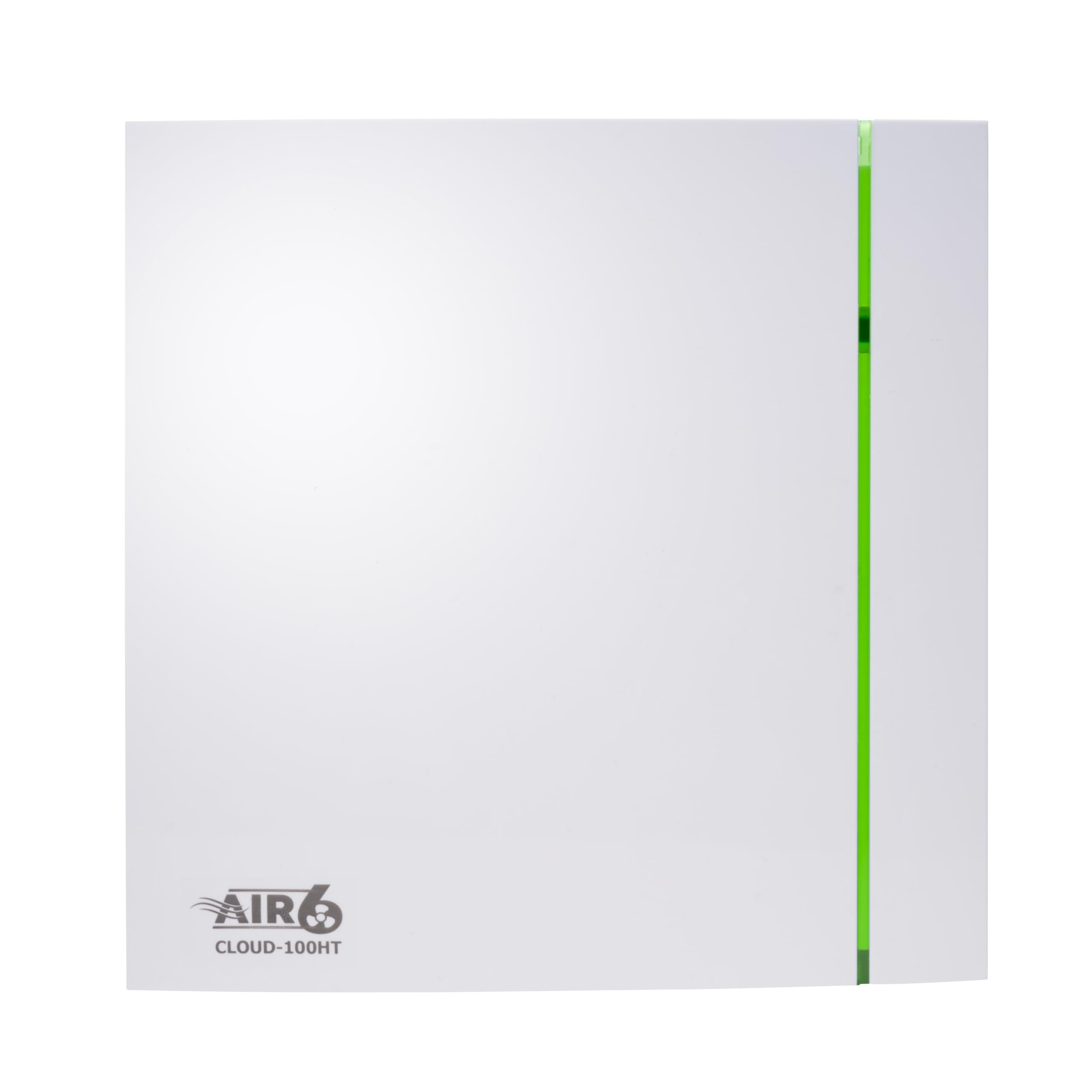 AIR SIX Air6 Cloud-100HT Extractor de baño silencioso con sensor de humedad y temporizador