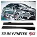 PIT66 Universal Car Rocker Panel Extension Lower Side Skirts 4PCS (Double-Sided Tape NOT Included), Black Body Side Skirt Splitter Kit