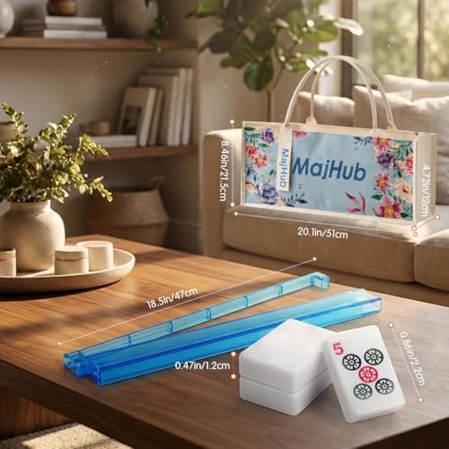 American Mahjong Set con 166 fichas y accesorios miniatura 6