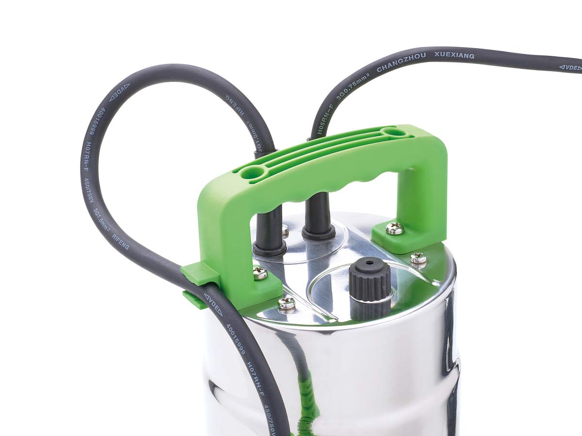 Pompa sommersa DWP 10000 (fino a 10.000 l/h, portata max. 25 mm, 400 W, 6 m Hmax) – Pompa per acqua sporca per laghetti, piscine per bambini, cantine allagate, cantieri, piscine