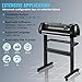 VEVOR Vinyl Cutter, 28inch Vinyl Cutter Plotter with Stand, Adjustable Speed Force for Sign Making Vinyl Plotter, SignMaster Software Vinyl Tape Tools Vinyl Printer Available with COM/USB/Bluetooth