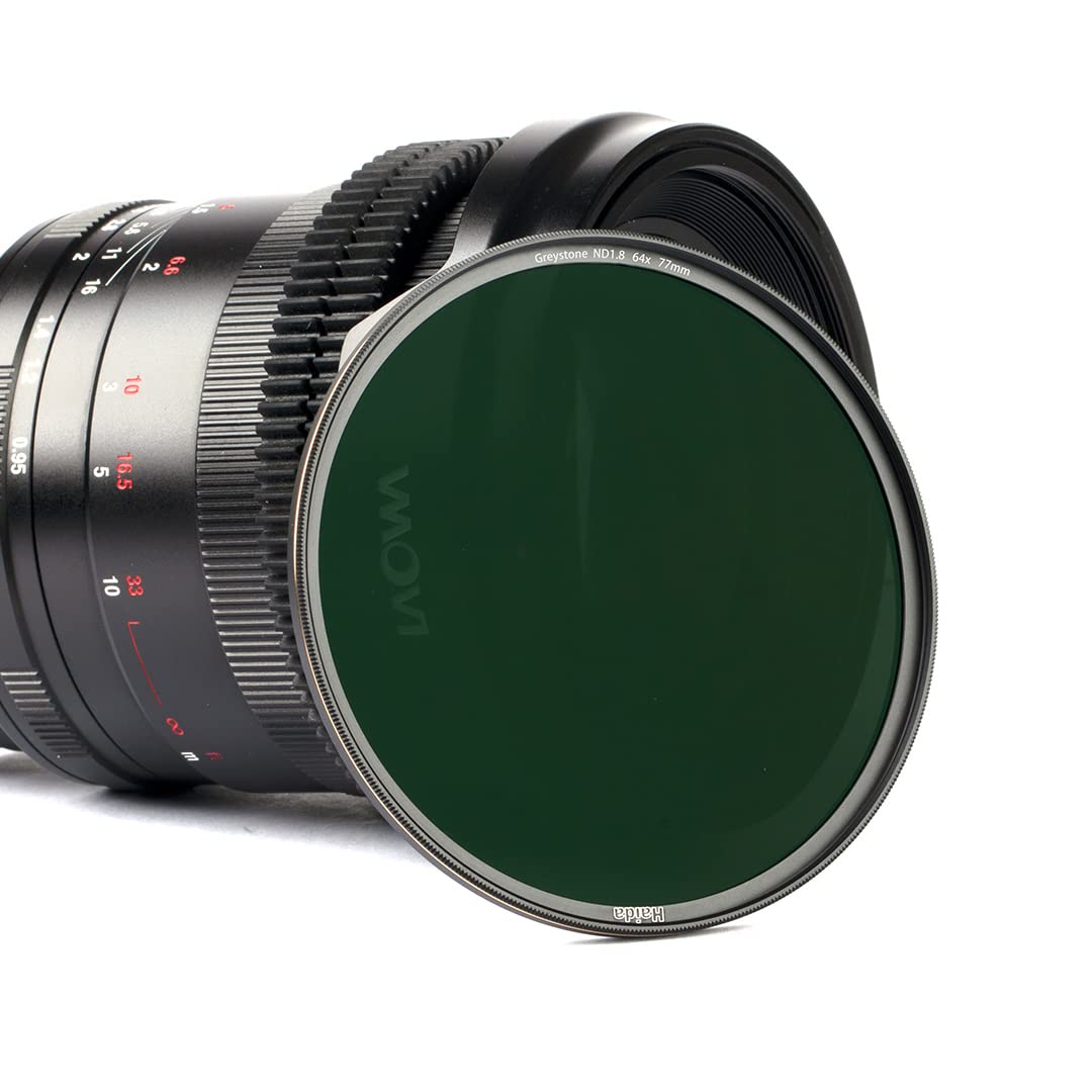 Haida 52 mm ND64 Filter, 6 Blenden, Graufilter, mehrfach beschichtet, Objektivfilter mit goldenem Außenring