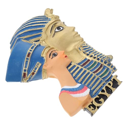 VALICLUD Imán para Nevera del Antiguo Egipto 3D de Resina, Pegatina Magnética Decorativa para Refrigerador del Hogar, Diseño de Faraón y Reina, Accesorio para Cocina, Decoración Artesanal