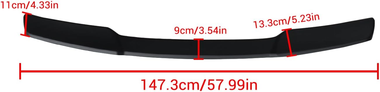 NINTE Rear Trunk Wing Spoiler for 2005-2013 Chevrolet Corvette C6 ABS Matte Black Painted ZR1 Extended Style Wing Spoiler (Not Fit for Convertible)