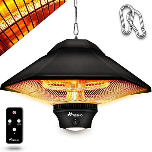 TRESKO Chauffage Infrarouge 1200W Noir