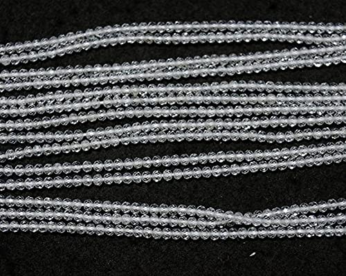 Perles de gemme az blanche facettée en rondelle LKBEADS qualité joaillerie