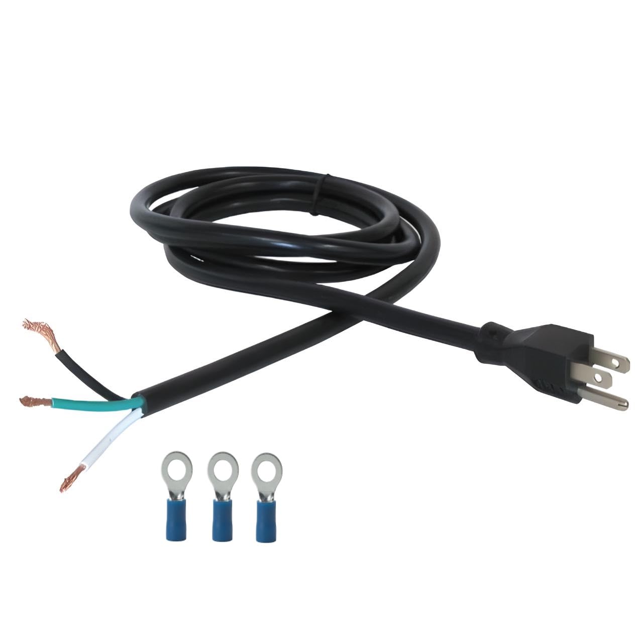 OCS Parts 14-Gauge 3-Wire Power Cords | 6-Pack | 6 Feet | Skill HD77 - Bosch 1677M Replacement Power Tool Cord with Open End