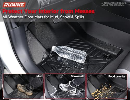 Image of Floor Mats for Toyota Corolla 2020-2025 2026, All Weather Protection Custom Floor Mats Trunk Cargo and Car Windshield Cover Set for Toyota Corolla Accessories,Car Floor Liners Set