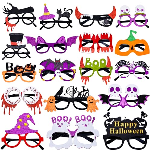 Garma 18 PCS Halloween Glasses for Kids Adults Funny Halloween