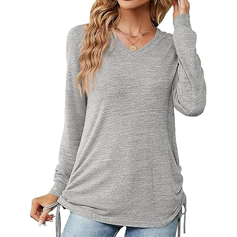 T-shirt Genfien Col V Manches Longues Cover
