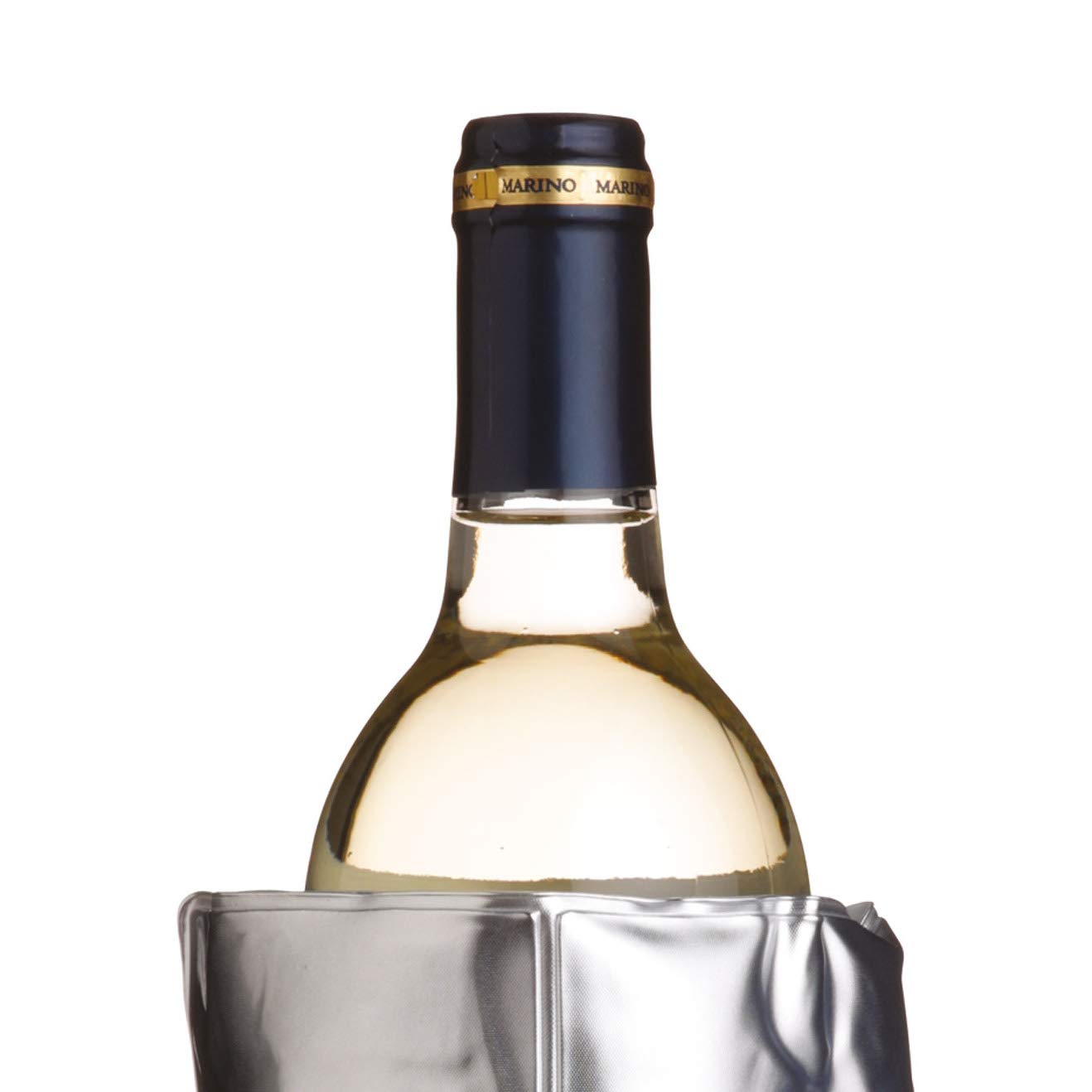 BAR CRAFT Barcraft Insulated Single Bottle Wine Cooler Cuff - Silver Finish — Amazon image 3