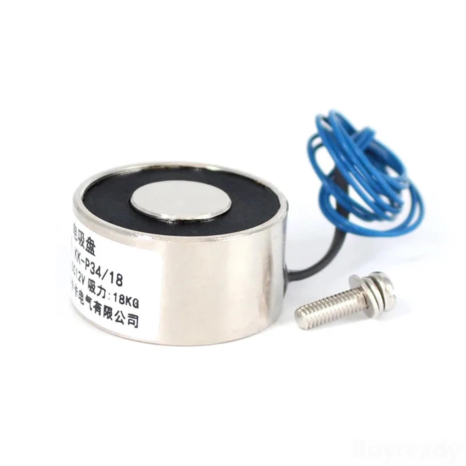 34 * 18 DC 6V 12v 24V Solenoide Elettromagnete 18kg Ventosa Magnete Elettrico Bobina Portatile Sollevamento Potente Tenere 12 1 Pz(6V)