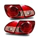SPPC L.E.D Taillights Red/Clear 4 Pieces Assembly Set For Toyota Corolla - (Pair) Driver Left and Passenger Right Side Replacement