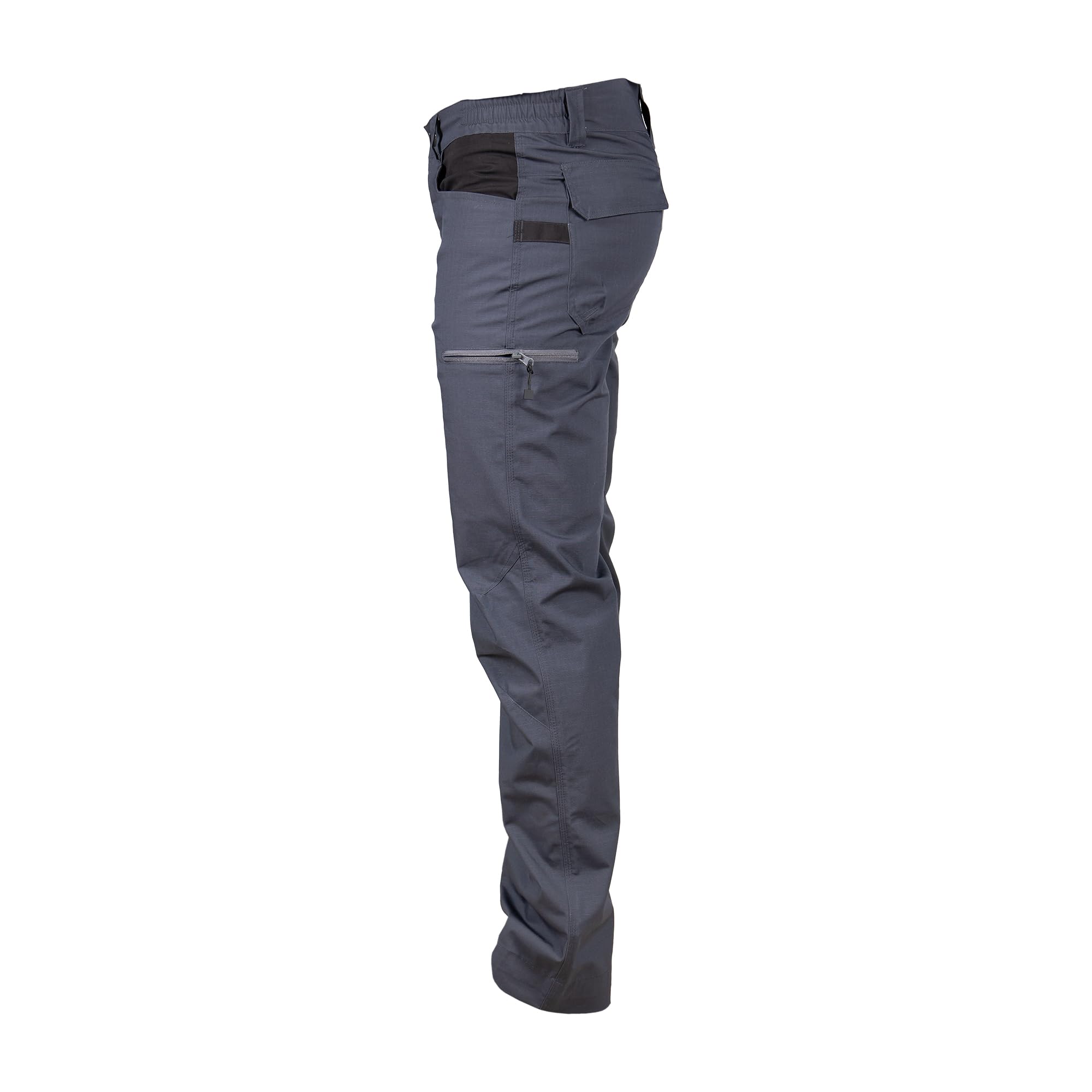 Cofan Pantalón de Trabajo elástico Loki 65% poliéster, 32% algodón, 3% Elastano, Talla Desde la 38 a la 34, Ligero, cómodo y Resistente, Color Gris,