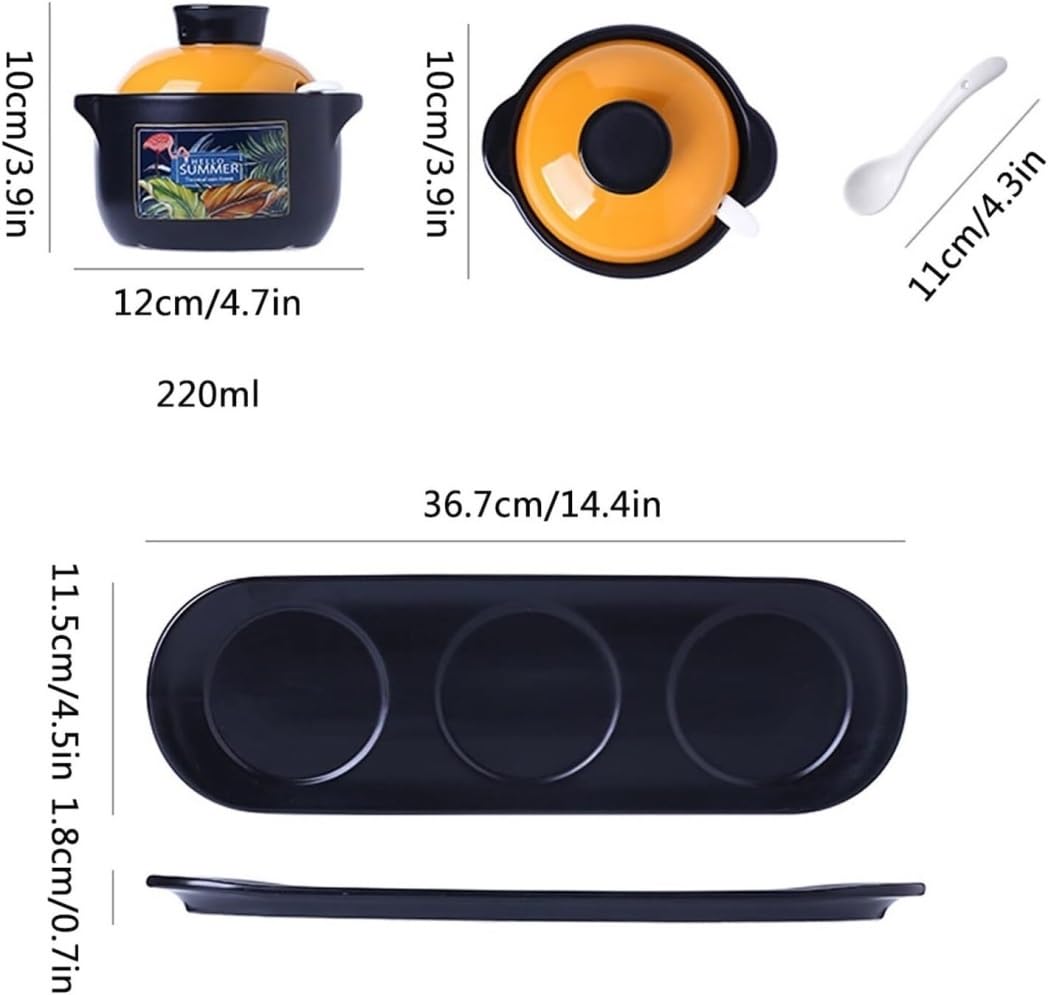 Gewürze Aufbewahrung Keramik-Gewürztopf, Gewürzbehälter-Set, Küchengewürztopf, Gewürzbox Mit Löffel Und Deckel Gewurzglaeser Gewürzglas(A)