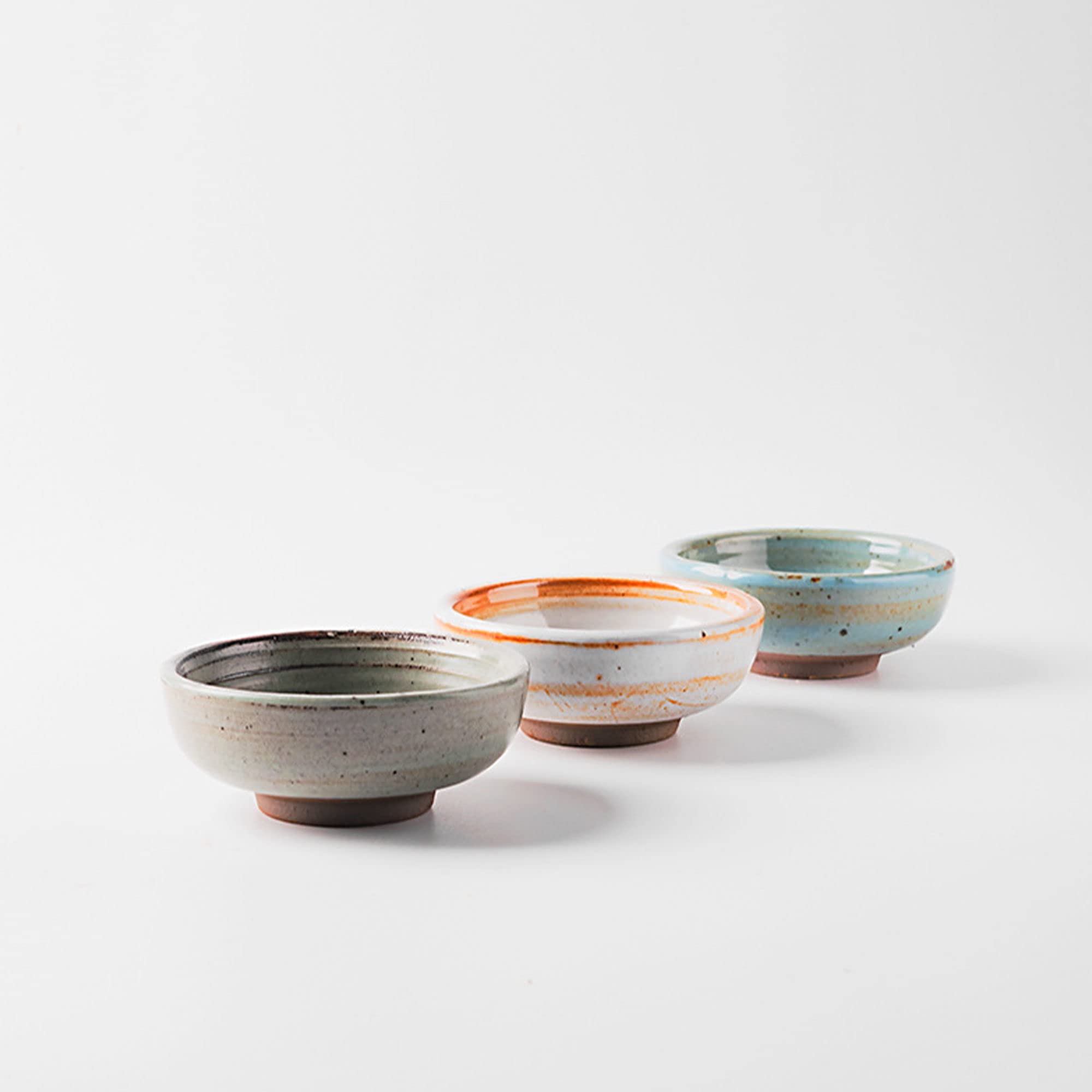 Suppenschüssel, Reisschüssel, Frühstücksschüssel, Sojasaucen-Geschirr-Set, Dip-Schalen aus Keramik, Soßenschüsseln, Tapas-Schalen, Geschirr-Set mit Blumenmuster for Desserts, Snack-Grau, 6er-Set ( Col