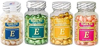 Set of 4 Vitamin E Skin Oil-Avocado/Aloe Vera/Royal Jelly/squalene